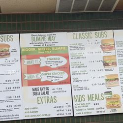 Menu selections