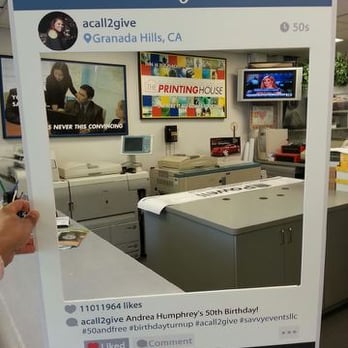 The Printing House - Instagram photo booth prop cut and mounted by The Printing House - Printing Services Near Me - Encino, California