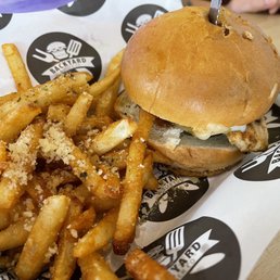 Hamburger and Garlic Parmesan Fries Hamburger and Garlic Parmesan Fries