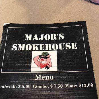 Major's Smokehouse - the menu for the restaurant - Smokehouse Near Me - Lynn Haven, Florida Major's Smokehouse - the menu for the restaurant - Smokehouse Near Me - Lynn Haven, Florida