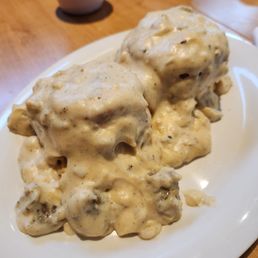 Biscuits and spicy sausage gravy