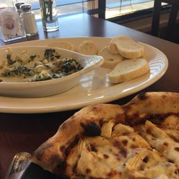 BBQ Chicken Pizza with Spinach Artichoke Dip. BBQ Chicken Pizza with Spinach Artichoke Dip.