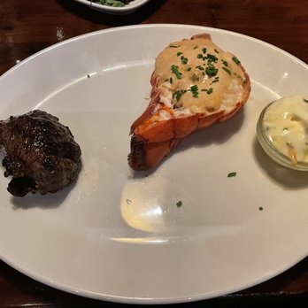 Del Frisco's Grille - Mix & Match - 4 oz (burnt edges) filet and 4 oz lobster (smothered in sauce which I could've done without) - Steakhouses Near Me - Southlake, Texas Del Frisco's Grille - Mix & Match - 4 oz (burnt edges) filet and 4 oz lobster (smothered in sauce which I could've done without) - Steakhouses Near Me - Southlake, Texas
