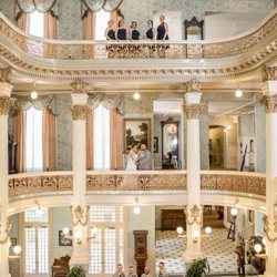 Moxie Salon & Style Gallery - Wedding Party hair and makeup photo captured by Prislovsky Photography inside the Historic Menger Hotel