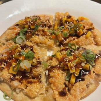 Shobu Sushi & Grill - Shobu Tortilla (spicy mango and salmon on crispy tortilla) - Japanese Near Me - Brooklyn, New York Shobu Sushi & Grill - Shobu Tortilla (spicy mango and salmon on crispy tortilla) - Japanese Near Me - Brooklyn, New York