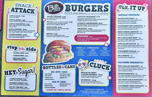 Menu photo 2 Bill's Bar & Burger Lake Charles, LA