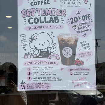 Ssum Coffee - September promo with a beauty place - Coffee & Tea Near Me - Anaheim, California