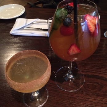 Kingfish Kitchen & Cocktails - Cocktails: "Cable Car" (on the left) and "Pimm's Cup" (on the right) - $10 each, and delicious! - Cajun/Creole Near Me - New Orleans, Louisiana