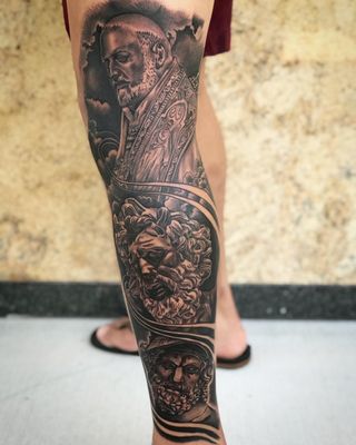 Leg Work - Schedule Today! - Call today to schedule your appointment. We specialize in realism tattooing, like portraits and digital images. We can also work with you to make sure your vision becomes reality. Our artists are here to serve you! Leg Work - Schedule Today! - Call today to schedule your appointment. We specialize in realism tattooing, like portraits and digital images. We can also work with you to make sure your vision becomes reality. Our artists are here to serve you!