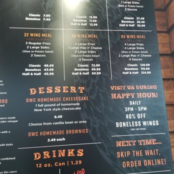 Detroit Wing Company - Great happy hour deal! 40% off boneless wings, every day, 3-5pm. - Chicken Wings Near Me - Troy, Michigan Detroit Wing Company - Great happy hour deal! 40% off boneless wings, every day, 3-5pm. - Chicken Wings Near Me - Troy, Michigan