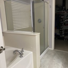 Master shower before
