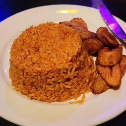 Nations Cafe - Jollof rice with fried plantains