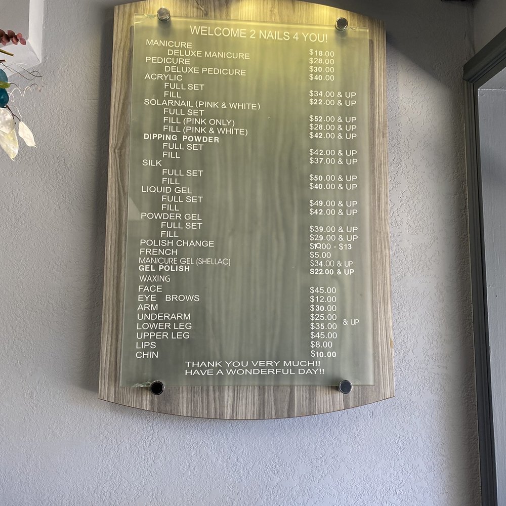 Prices at Nails 4 You, Nail Salon. Prices at Nails 4 You, Nail Salon.