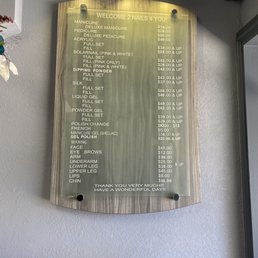 Prices at Nails 4 You, Nail Salon.