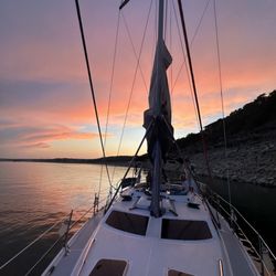 Sail Austin - Sunset at the end of our sail