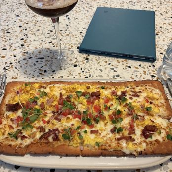 Juno & The Peacock - Breakfast flatbread and espresso martini - Seafood Near Me - St. Petersburg, Florida Juno & The Peacock - Breakfast flatbread and espresso martini - Seafood Near Me - St. Petersburg, Florida