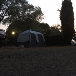 Camping Les Pins - Our "natural" site at sunset.