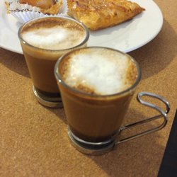 Croissanteria La Blanca Paloma - Pastry from La Blanca with my home made cappuccino