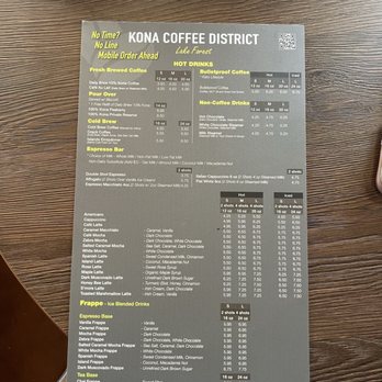 Kona Coffee District - Drinks Menu (ig: @cravingswithcat) - Coffee & Tea Near Me - Lake Forest, California