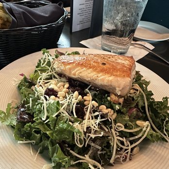 Cappy's Restaurant - Kale salad with added salmon for protein - New American Near Me - San Antonio, Texas