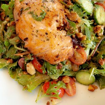 Toast Cafe - Herb Garlic Salmon Salad - Cafes Near Me - Sherman Oaks, California Toast Cafe - Herb Garlic Salmon Salad - Cafes Near Me - Sherman Oaks, California