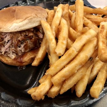 Ted's Bar-B-Q - Pulled pork sandwich and fries - Barbeque Near Me - Madison, Alabama Ted's Bar-B-Q - Pulled pork sandwich and fries - Barbeque Near Me - Madison, Alabama