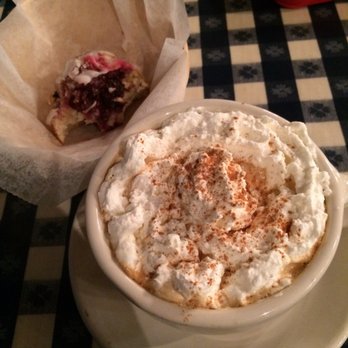 Merridee's Breadbasket - Cinnamon roll latte and blueberry white chocolate scone - Bakeries Near Me - Franklin, Tennessee