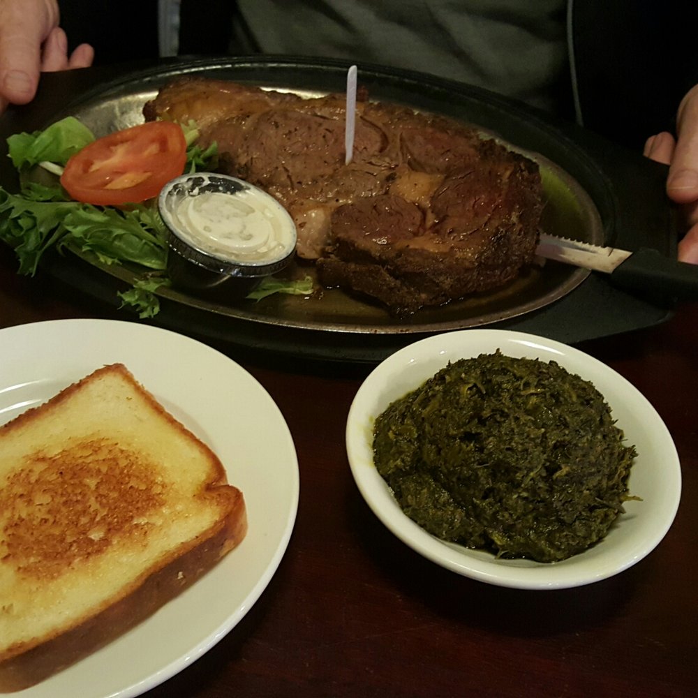 Pirate's Cove Restaurant - 8 oz Prime Ribeye dinner w/ spinach casserole - Seafood Near Me - Chesapeake, Virginia Pirate's Cove Restaurant - 8 oz Prime Ribeye dinner w/ spinach casserole - Seafood Near Me - Chesapeake, Virginia