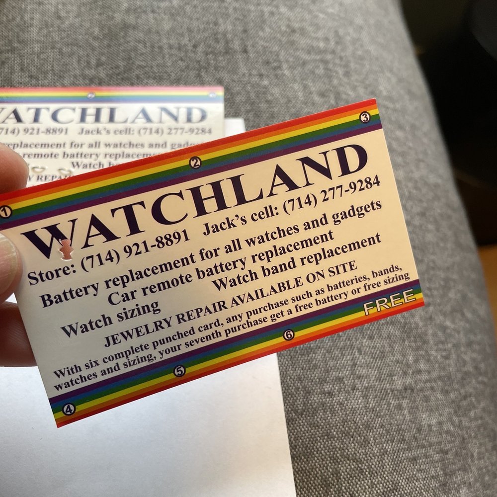 Watchland - Business card! - Watches Near Me - Orange, California