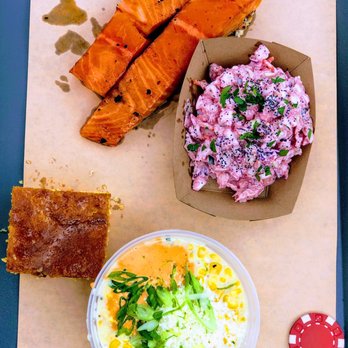 Wood's Chapel BBQ - Salmon plate is - Barbeque Near Me - Atlanta, Georgia