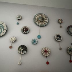 Ceramica Raku - My clock wall!