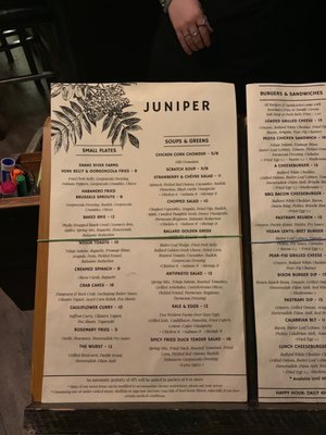 Menu photo 2 Juniper Boise, ID Menu photo 2 Juniper Boise, ID
