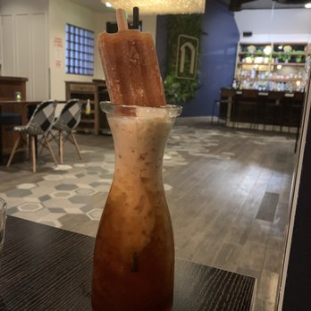 Kin Long Beach - Thai Tea with Thai tea popsicle - Thai Near Me - Long Beach, California