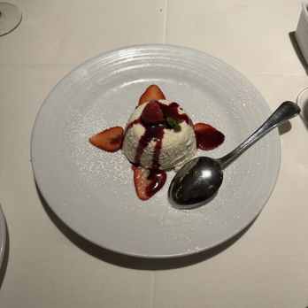 Madeo Ristorante - Vanilla & Raspberry Panna Cotta - Italian Near Me - West Hollywood, California