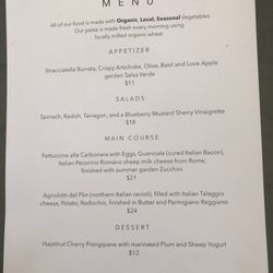 Melamore Cafe - The menu changes with the seasonal vegetables .