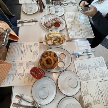 Tops Diner - The Thick Cut Onion Rings, Parmesan Truffle Fries, and Mozzarella Sticks were delicious! Very crispy and seasoned perfectly. - Diners Near Me - East Newark, New Jersey
