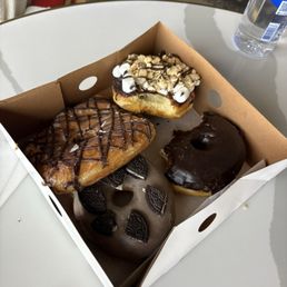 Oreo, smore, chocolate donut Oreo, smore, chocolate donut