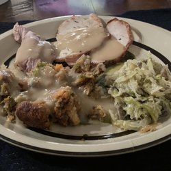 Ohio City Provisions - A portion of the plates food - roast Turkey, creamy leeks, stuffing with gravy. This is just a selection, there was much, much more!