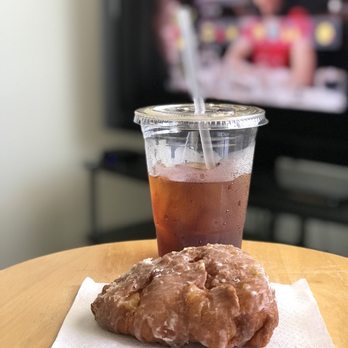 Bristol Doughnut - Cold brew and apple fritter with green chile glaze. - Coffee & Tea Near Me - Albuquerque, New Mexico Bristol Doughnut - Cold brew and apple fritter with green chile glaze. - Coffee & Tea Near Me - Albuquerque, New Mexico