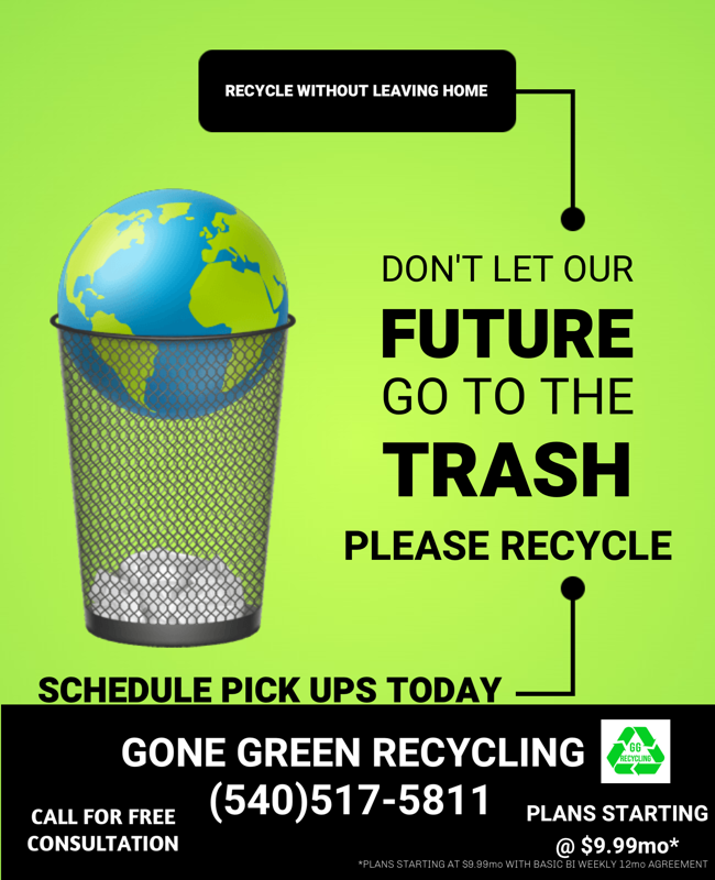 GONE GREEN RECYCLING Updated April 2024 Request a Quote