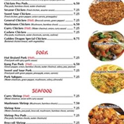 Golden Dragon Restaurant & Lounge - Menu