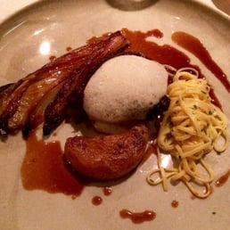 Braised veal with vanilla foam