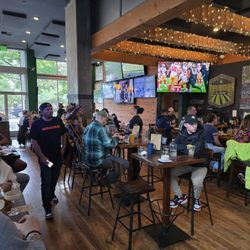 The Fields Bar & Grill - A zillion HUGE TVs, showing multiple games