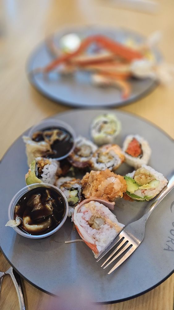 Food from Sora Sushi & Seafood Buffet