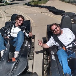 Me on the right and friend at gateway fun center in Boulder