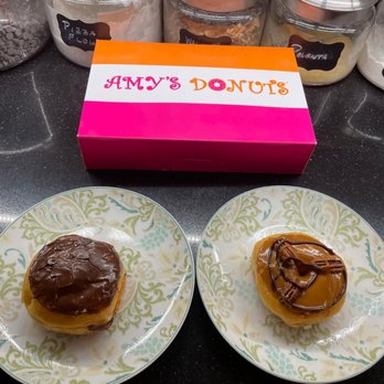 Amy's Donuts - Donuts!!! Bavarian-filled hugeness is on the left. - Donuts Near Me - Tucson, Arizona Amy's Donuts - Donuts!!! Bavarian-filled hugeness is on the left. - Donuts Near Me - Tucson, Arizona