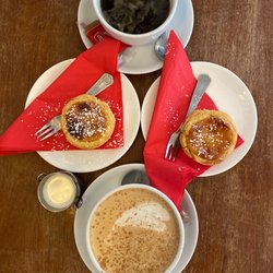 Leila's Kitchen - Chai latte, americano and Portuguese tarts.