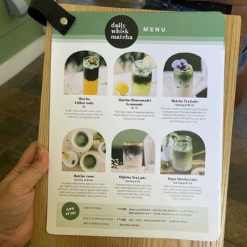 Daily Whisk Matcha - Menu - Cafes Near Me - Honolulu, Hawaii