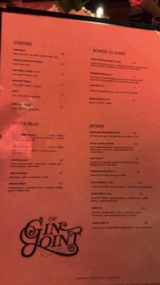 Menu photo 3 CW's Gin Joint Tampa, FL