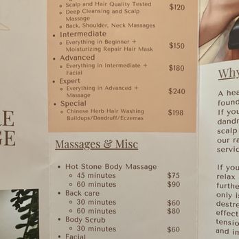H2O Head Care 2 - July 2023 prices - Massage Near Me - Burlingame, California